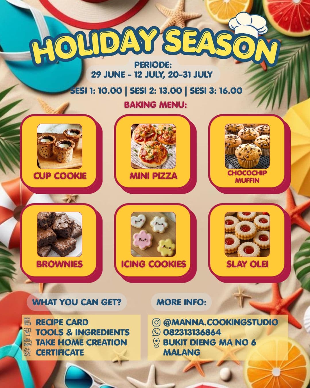 Holiday season baking treats at Manna Cooking Studio