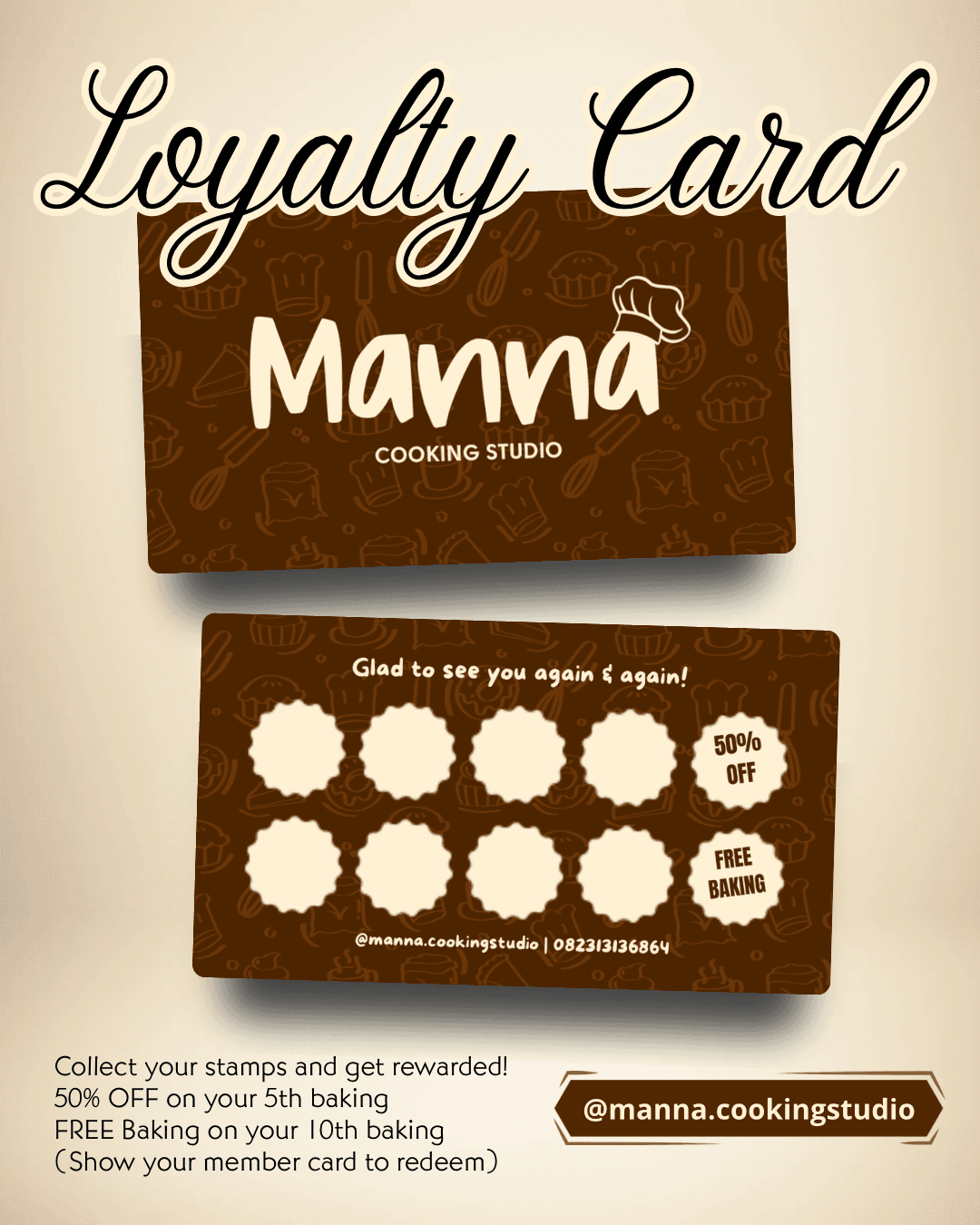 Loyalty Card at Manna Cooking Studio